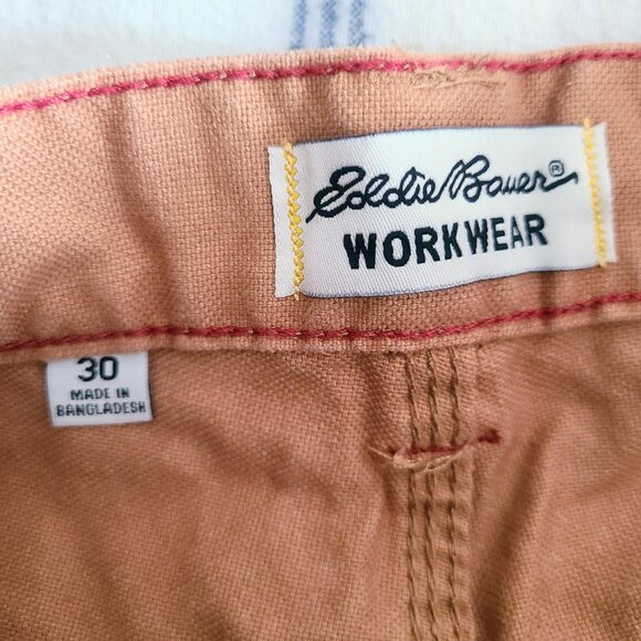 Eddie Bauer Workwear Brown Workwear Straight Leg Carpenter Pants Men's W30 x L32 - Picture 4 of 8